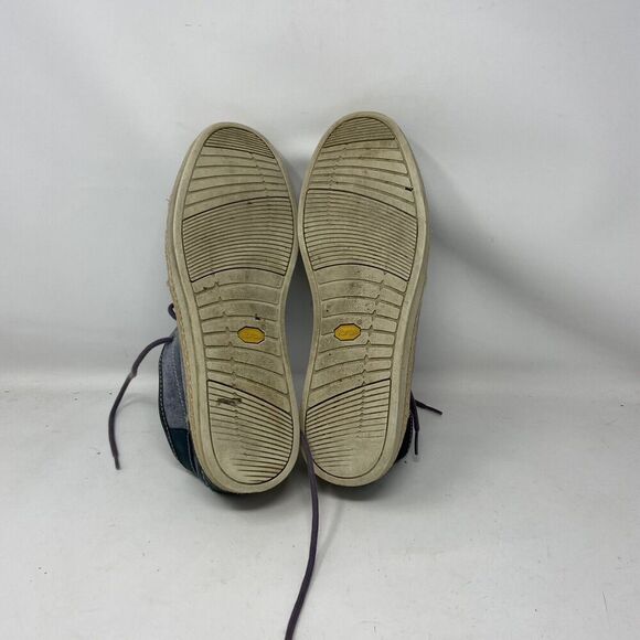 UGG Cantrell Blue Suede Canvas Chukka Lace Up Ankle Boots Shoes